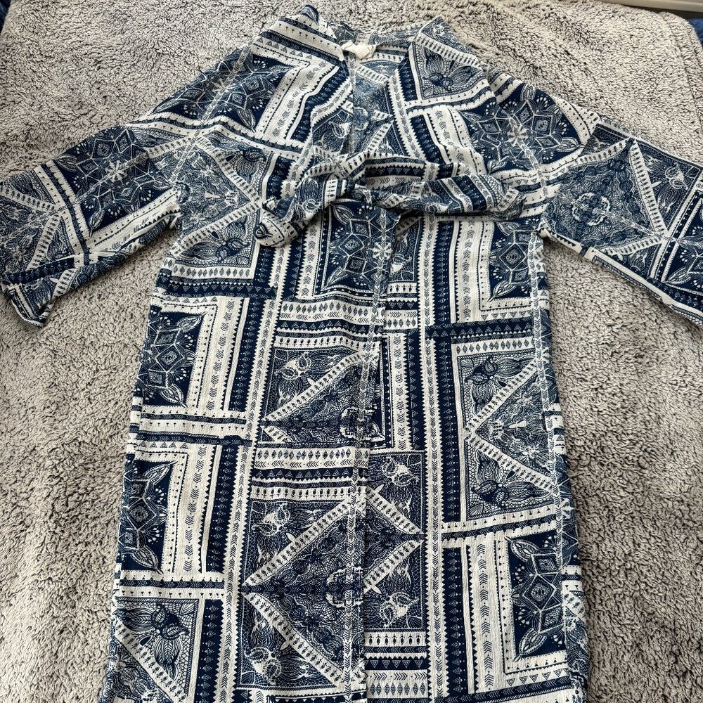 Blue And White Kimono